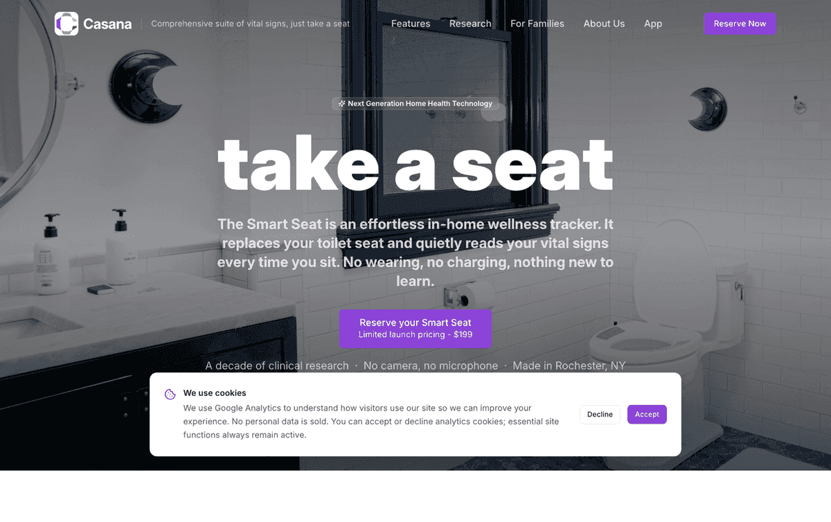 Casana — Startup · Health Tech project by DotVertex